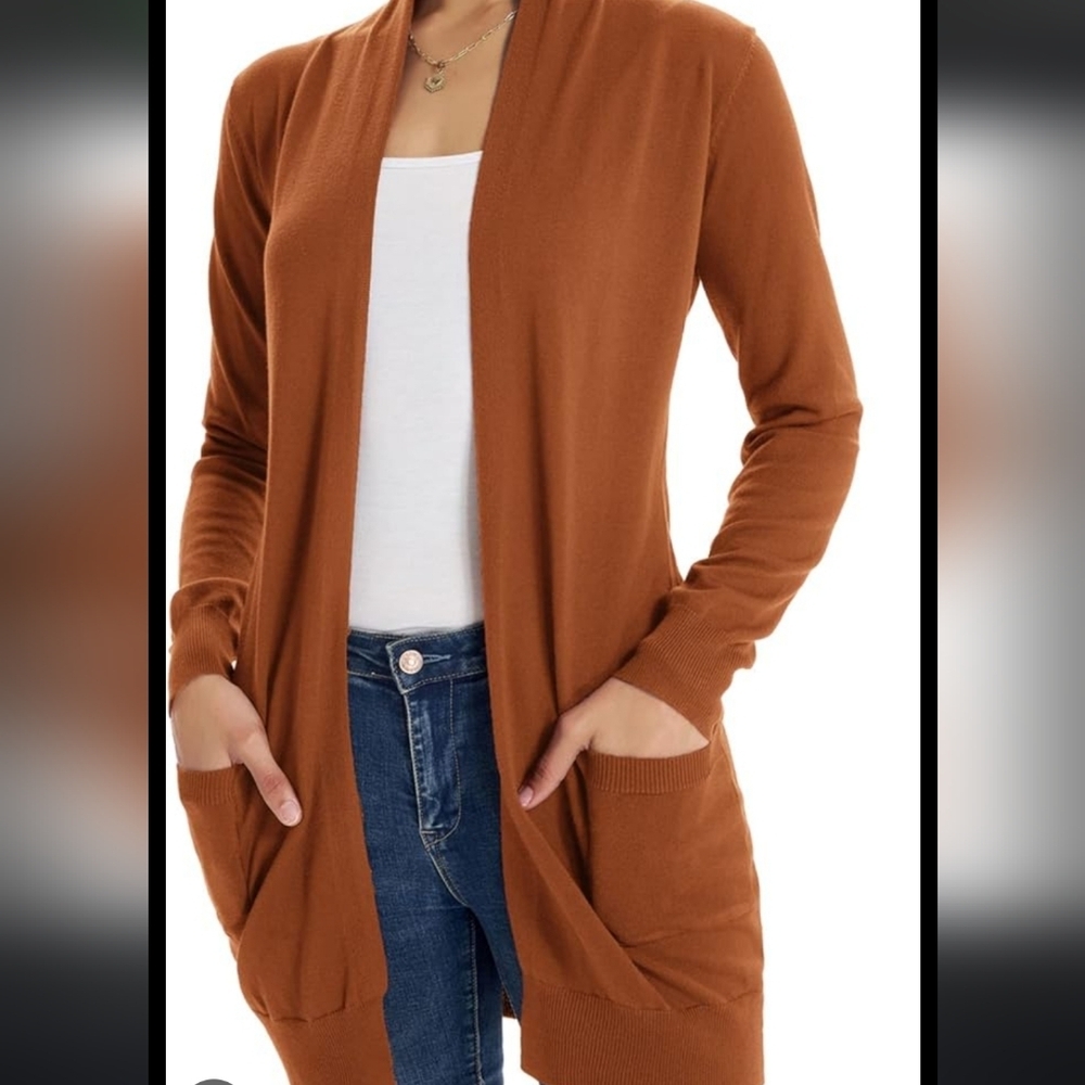 Grace Karin Burgandy and White Collegiate Cardigan Size Med. New